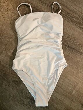 White Straps Swimwear One-Piece